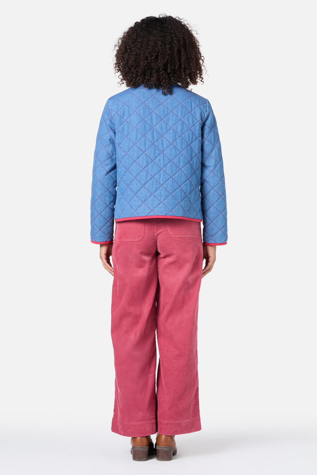 Princess Highway - Fruit Emb Quilted Jacket - blue-denim