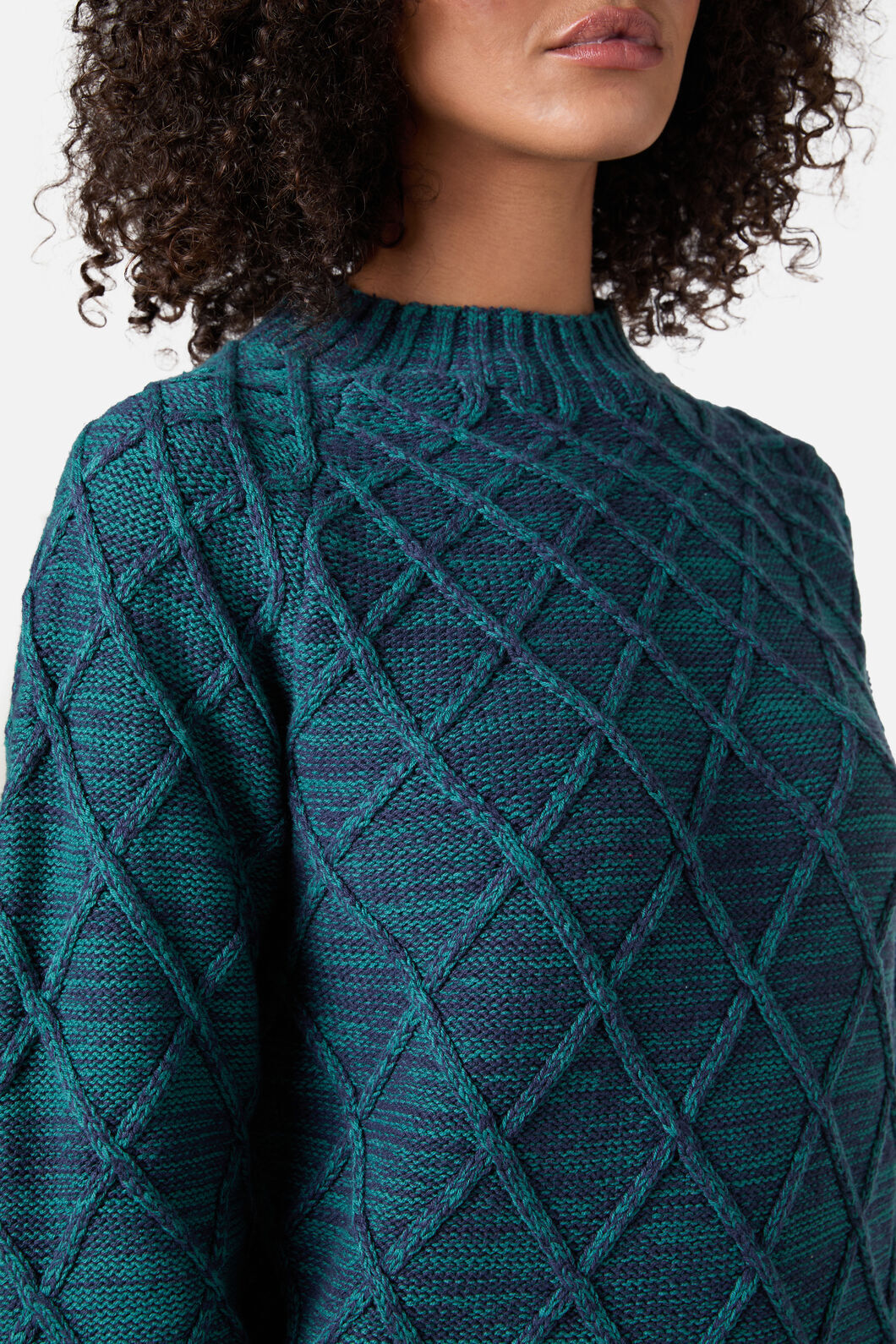 Princess Highway - Demi Diamond Knit Jumper - emerald