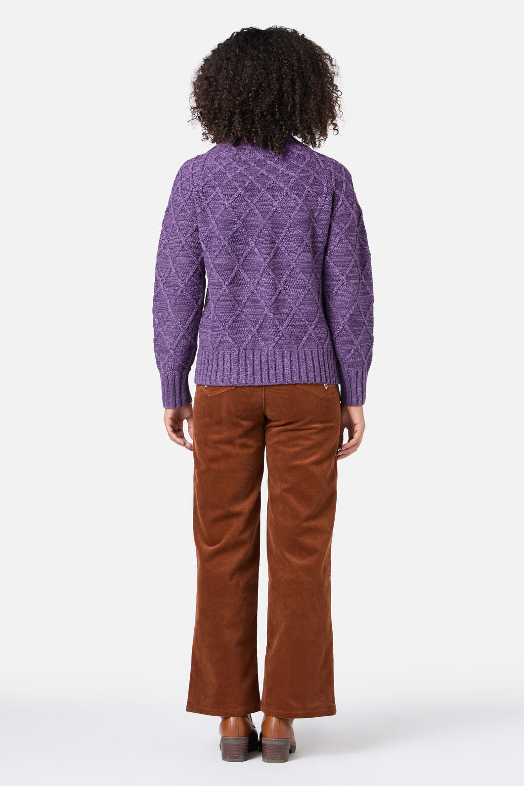 Princess Highway - Demi Diamond Knit Jumper - amethyst