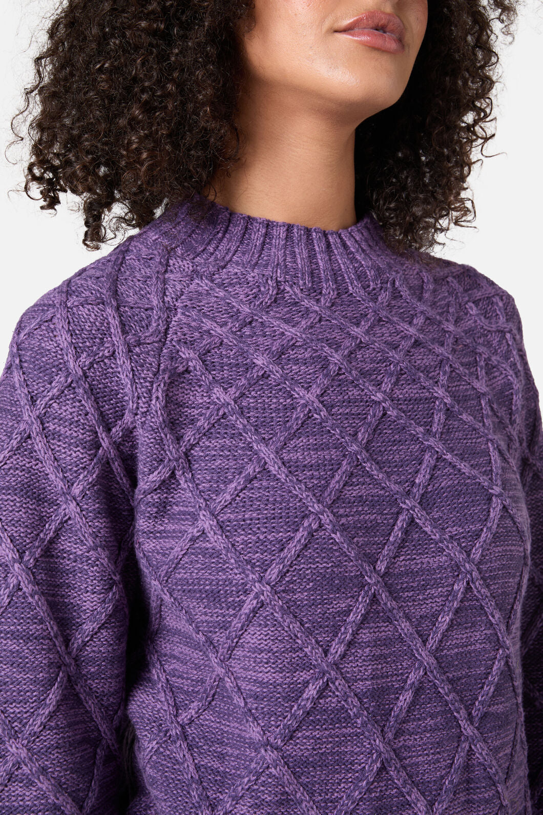 Princess Highway - Demi Diamond Knit Jumper - amethyst