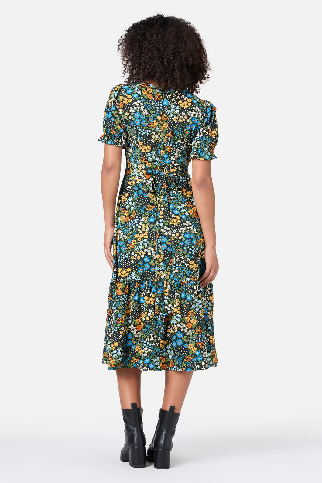 Princess Highway - Ada 90's Floral Midi Dress - blue