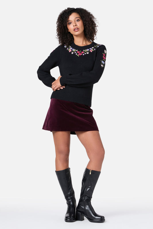 Princess Highway - Ada Embroidered Jumper - black