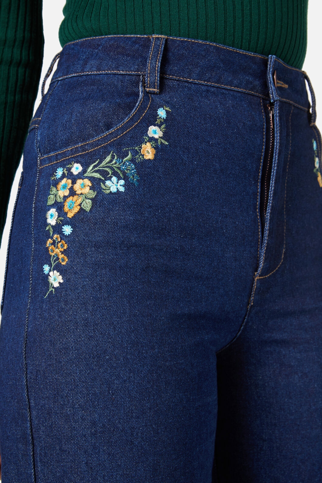 Princess Highway - Ada Embroidered Jean - blue-denim