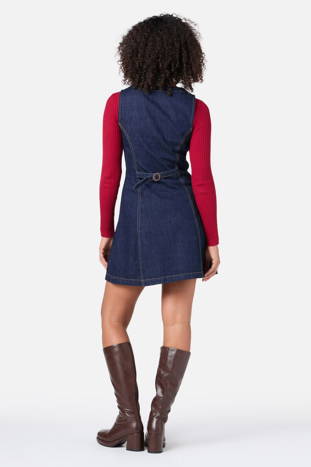 Princess Highway - Ada Embroidered Pinafore - blue-denim