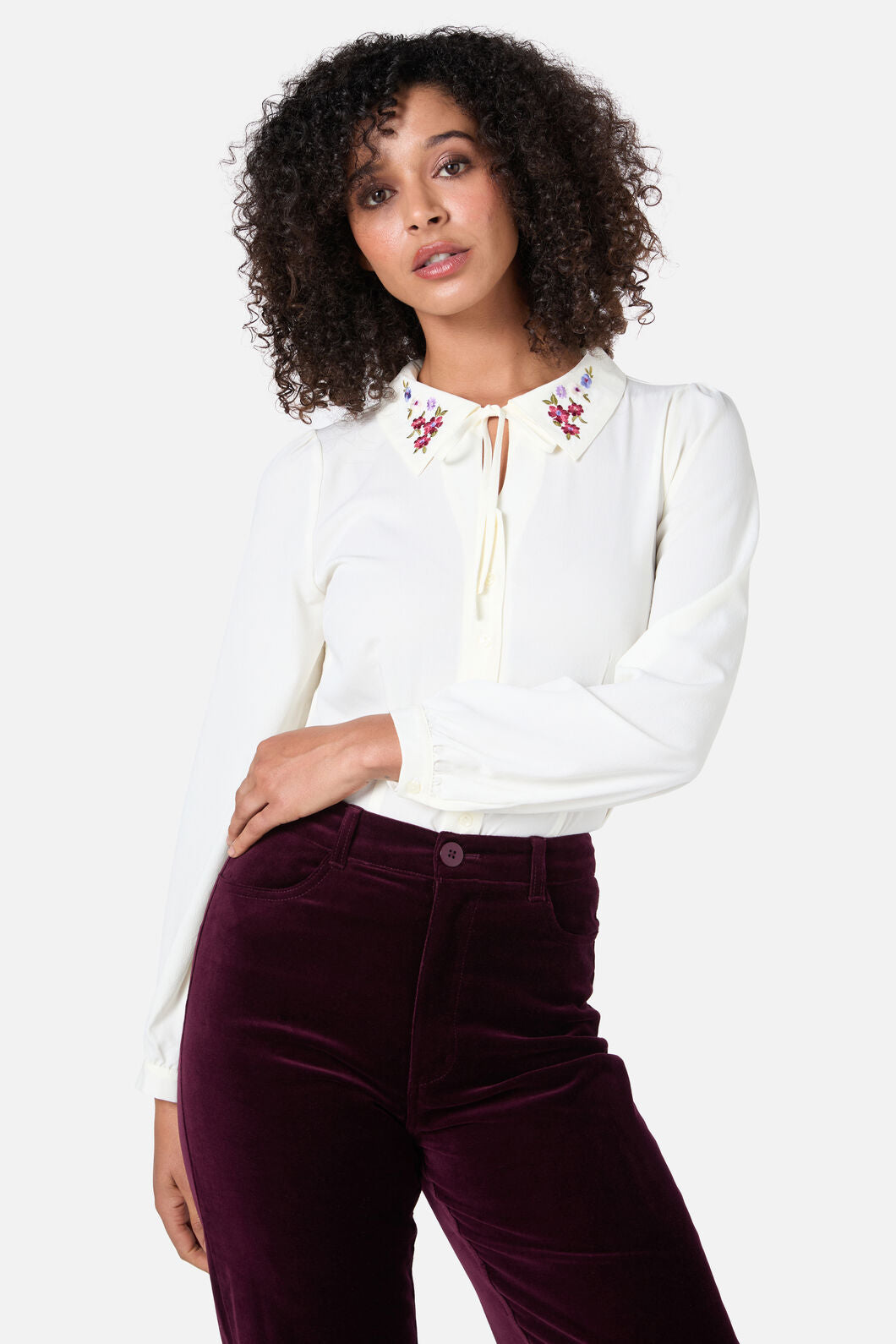Princess Highway - Ada Embroidered Blouse - cream