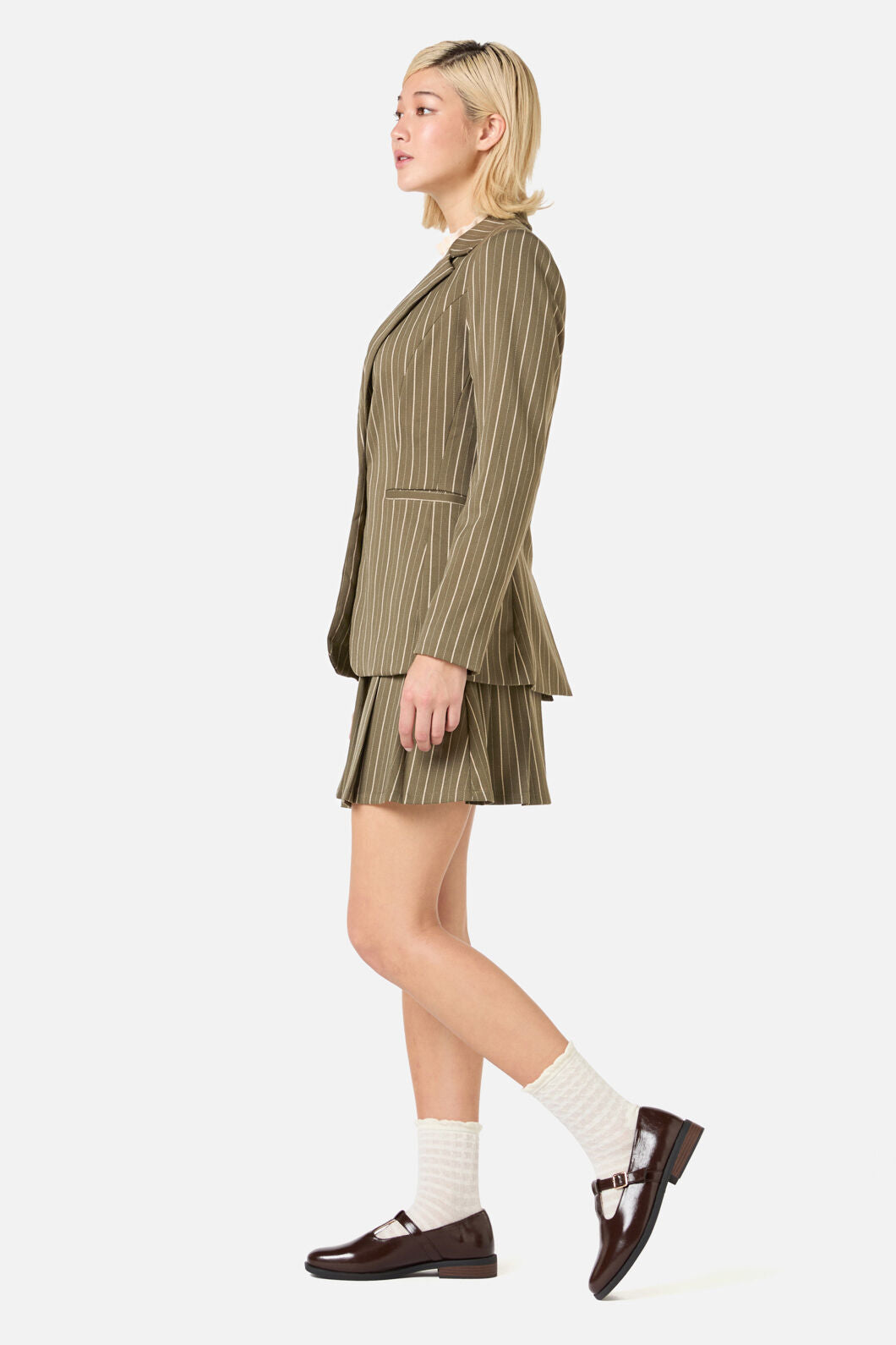 Princess Highway - Abby Pinstripe Jacket - olive
