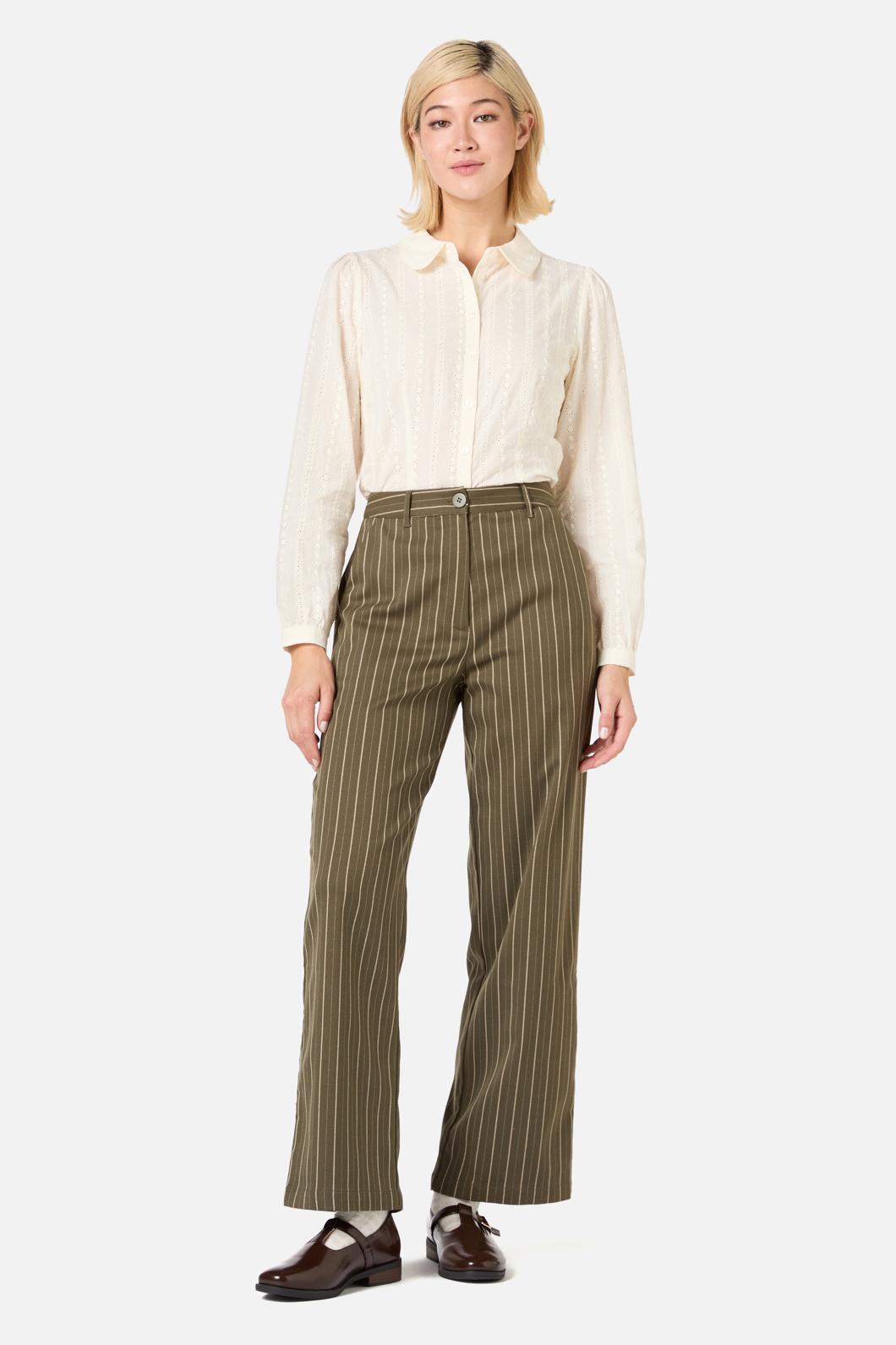 Princess Highway - Abby Pinstripe Pant - olive