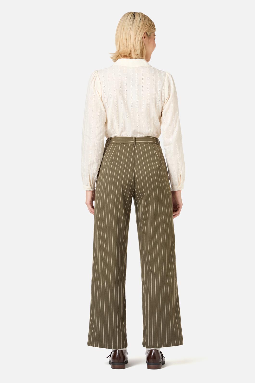 Princess Highway - Abby Pinstripe Pant - olive