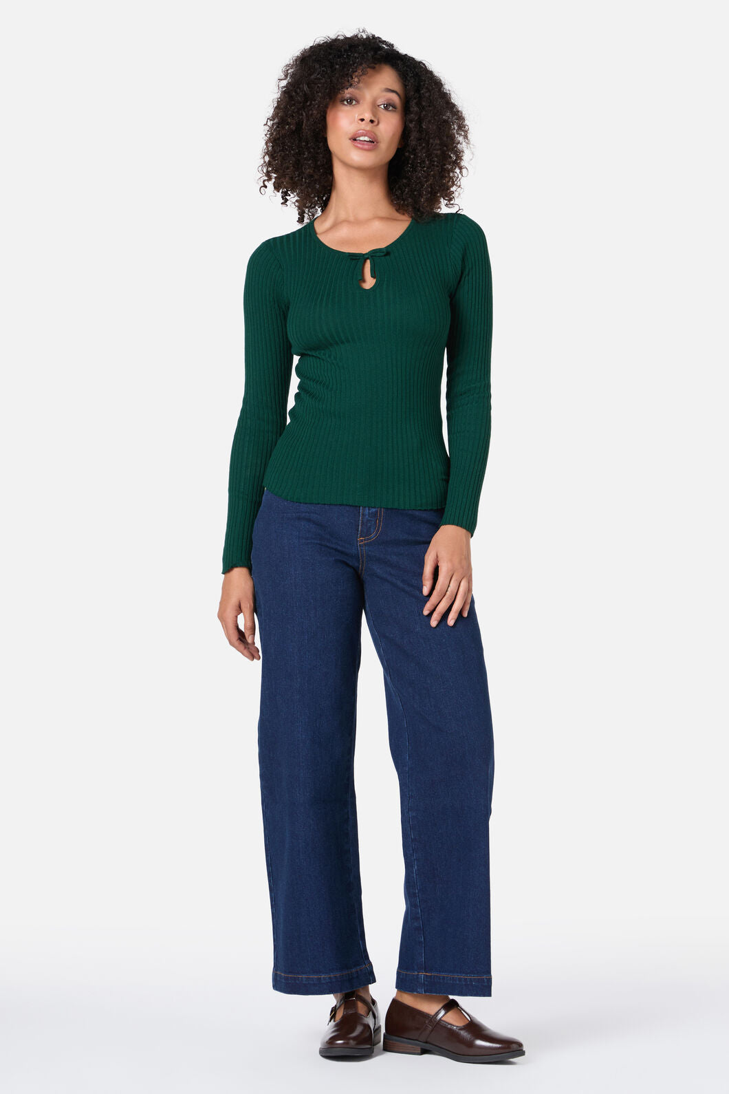 Princess Highway - Anna Bow Knit Top - green