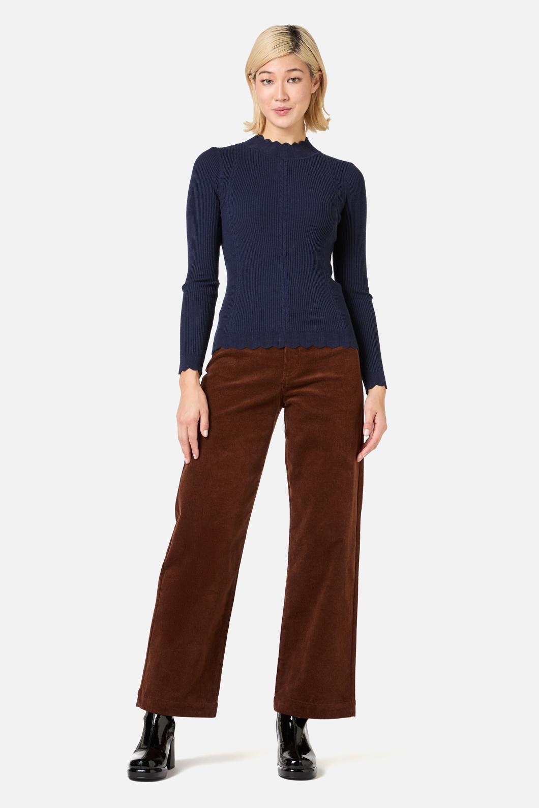 Princess Highway - Sophie Long Sleeve Knit Top - navy