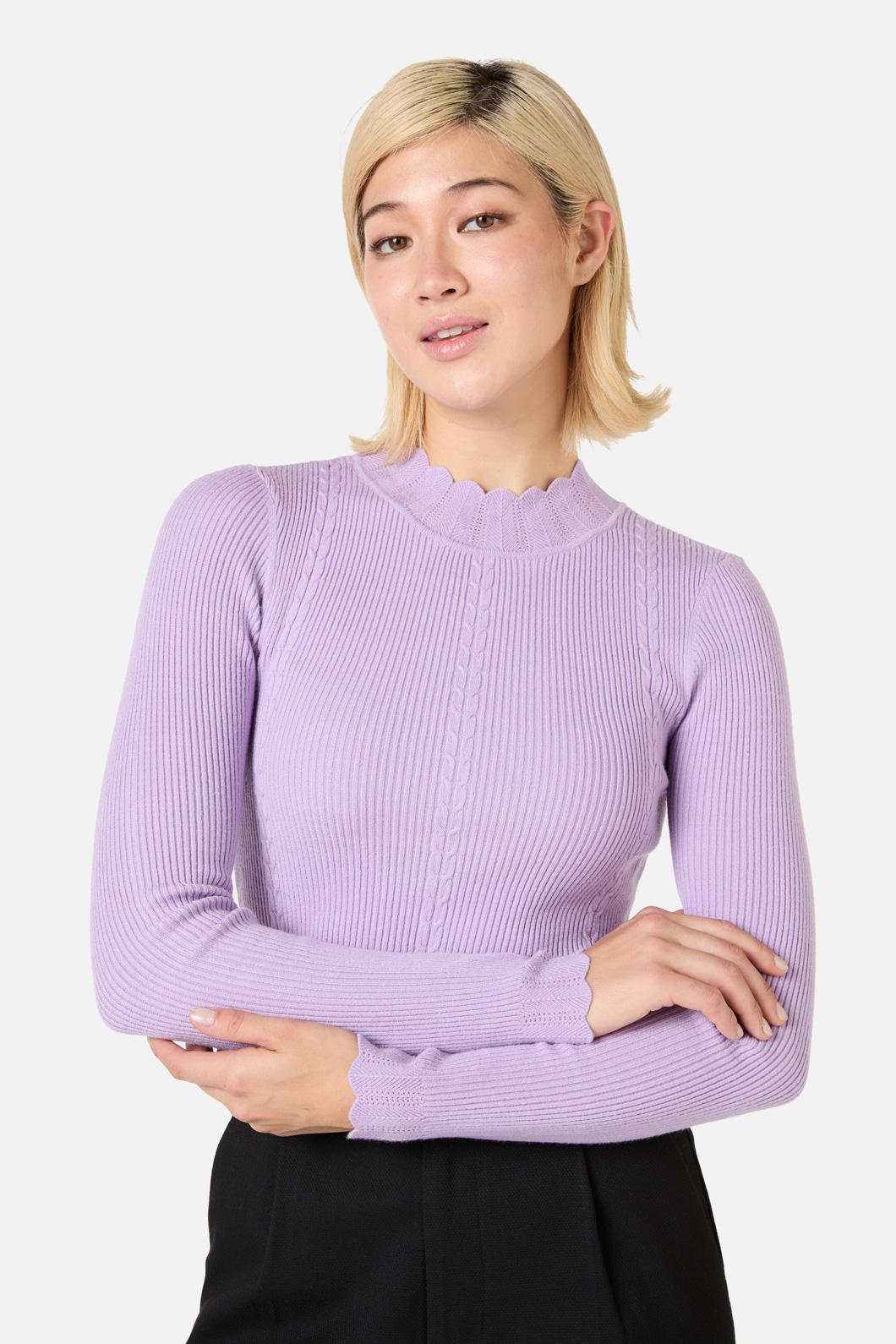 Princess Highway - Sophie Long Sleeve Knit Top - lilac