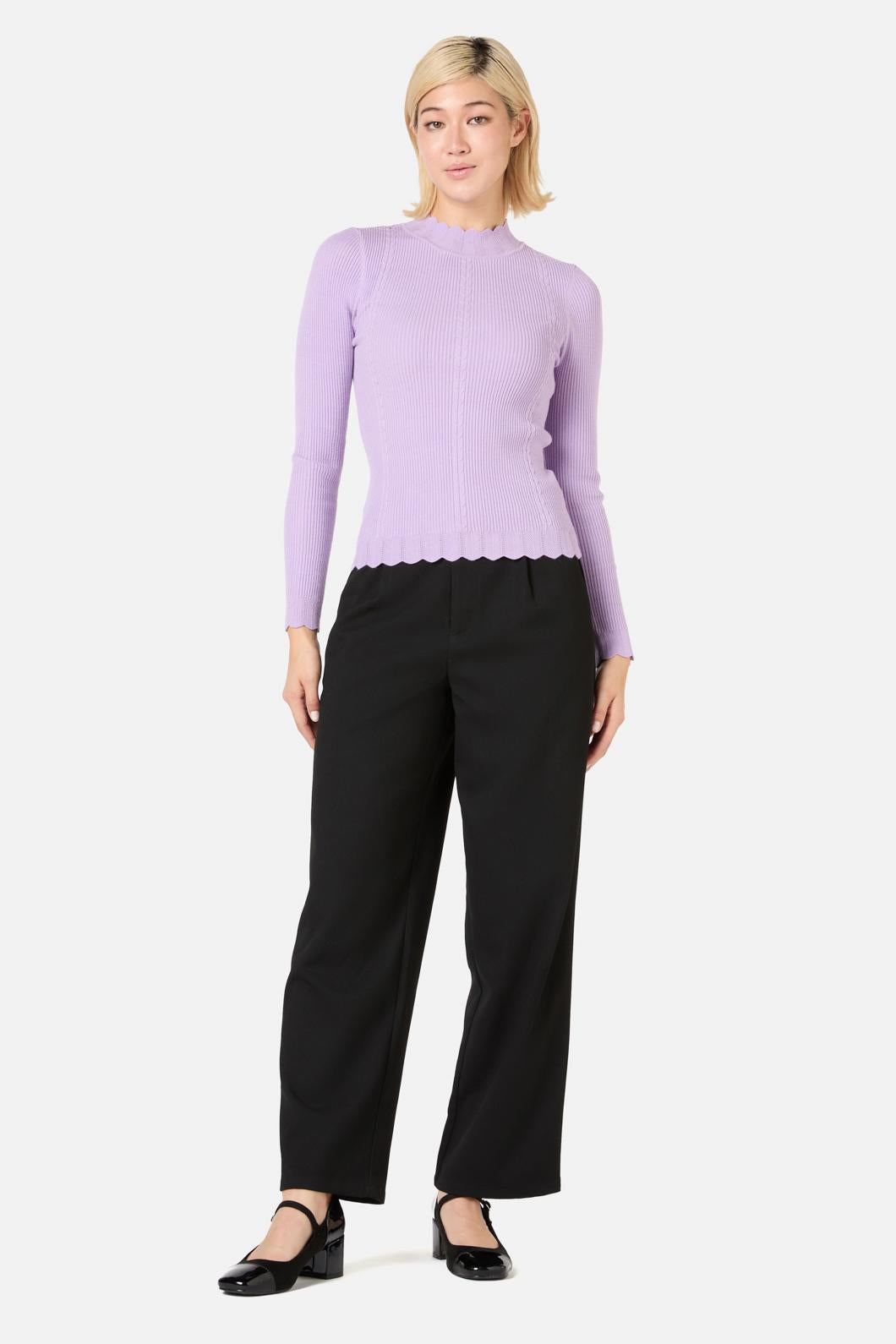 Princess Highway - Sophie Long Sleeve Knit Top - lilac