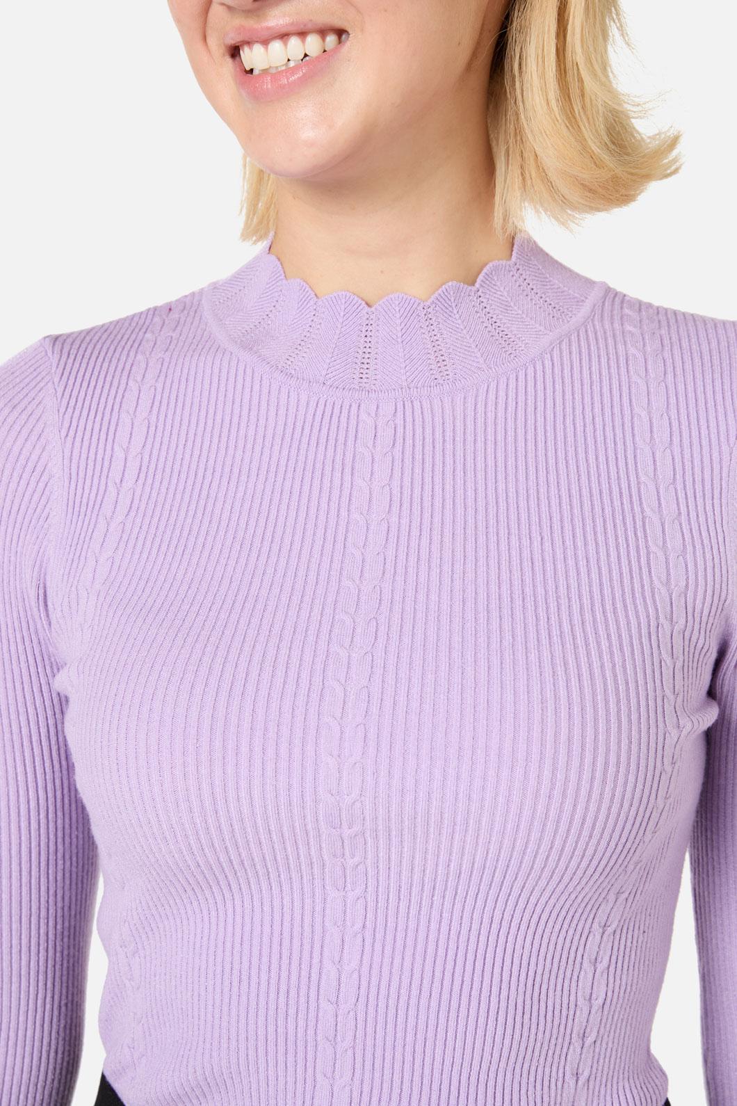 Princess Highway - Sophie Long Sleeve Knit Top - lilac