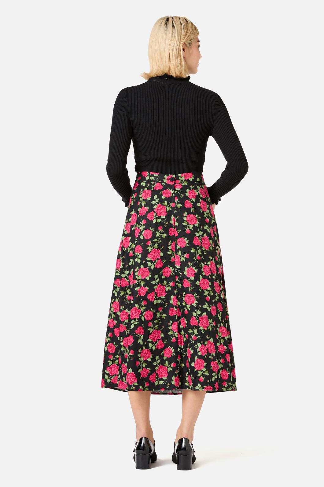 Princess Highway - Winter Rose Midi Skirt - pink