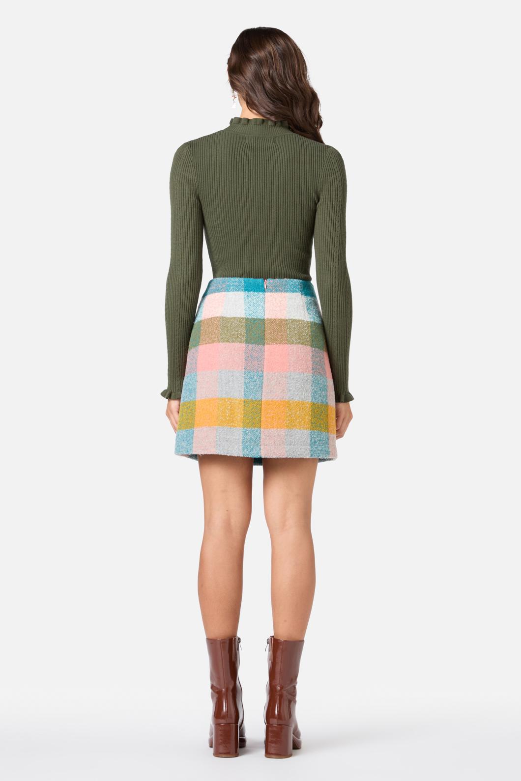 Princess Highway - Mandy Pastel Check Skirt - pastel-check