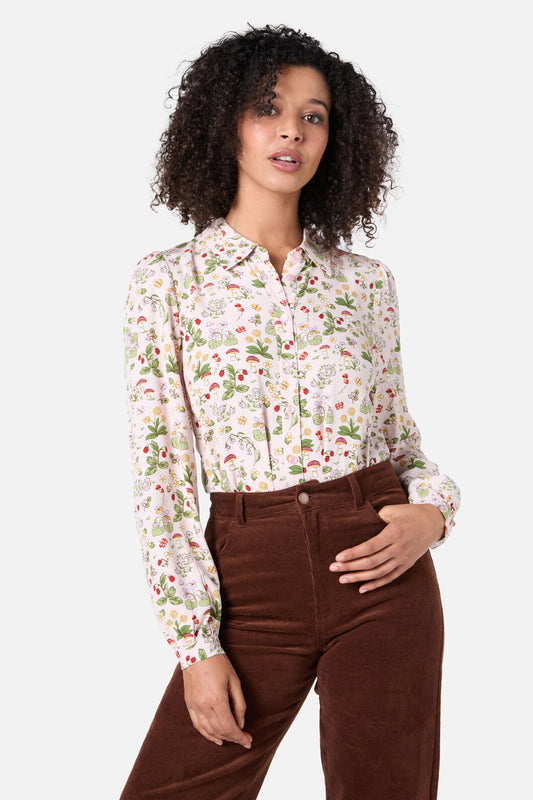 Princess Highway - Forest Long Sleeve Blouse - soft-pink