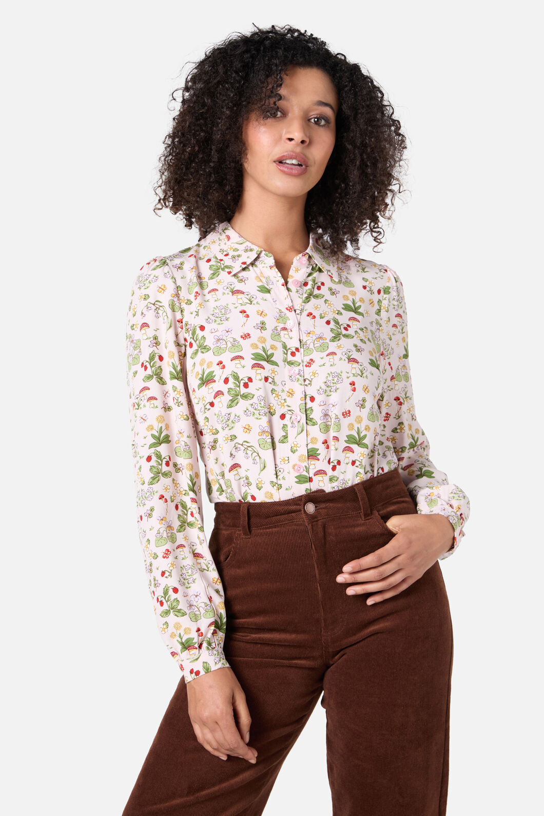 Princess Highway - Forest Long Sleeve Blouse - soft-pink