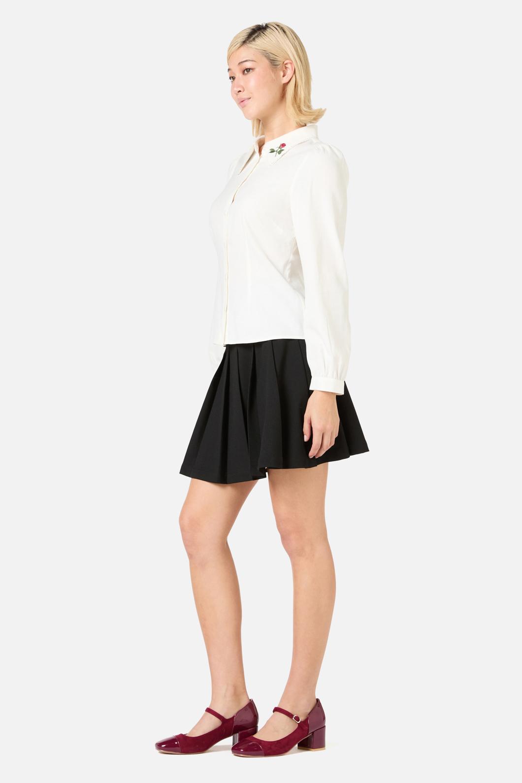 Princess Highway - Rose Bud Embroidered Blouse - cream