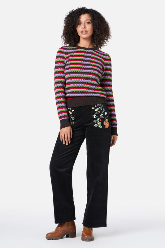 Princess Highway - Nico Stripe Knit Jumper - chocolate-multi