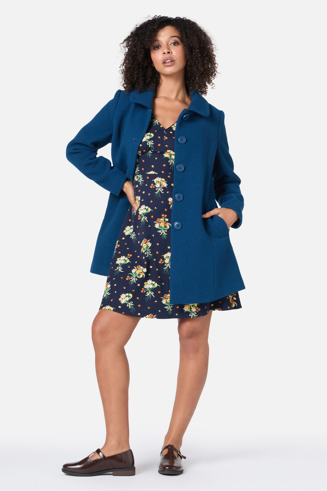 Princess Highway - Olivia Wool Blend Coat - blue