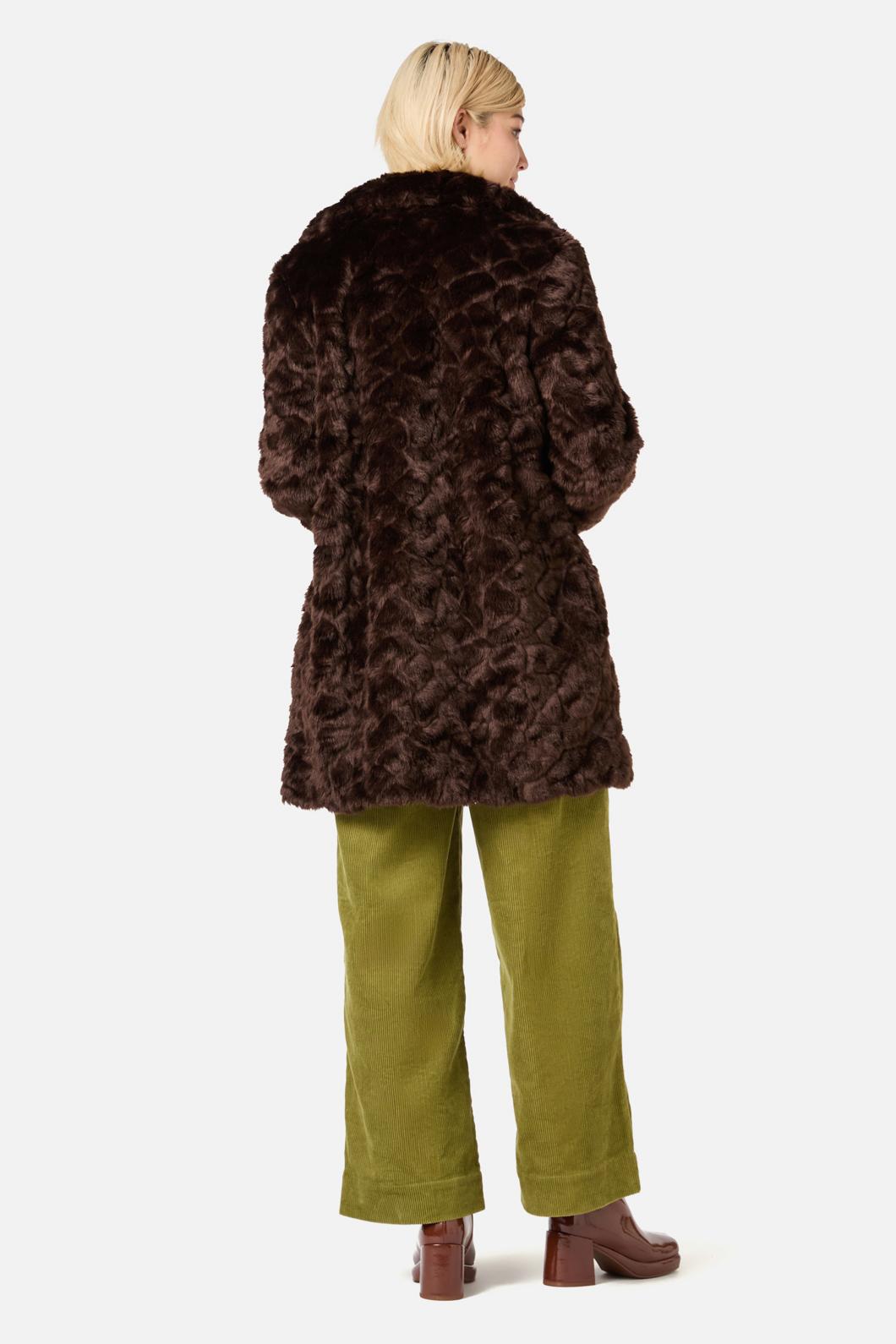 Princess Highway - Bailey Faux Fur Coat - chocolate