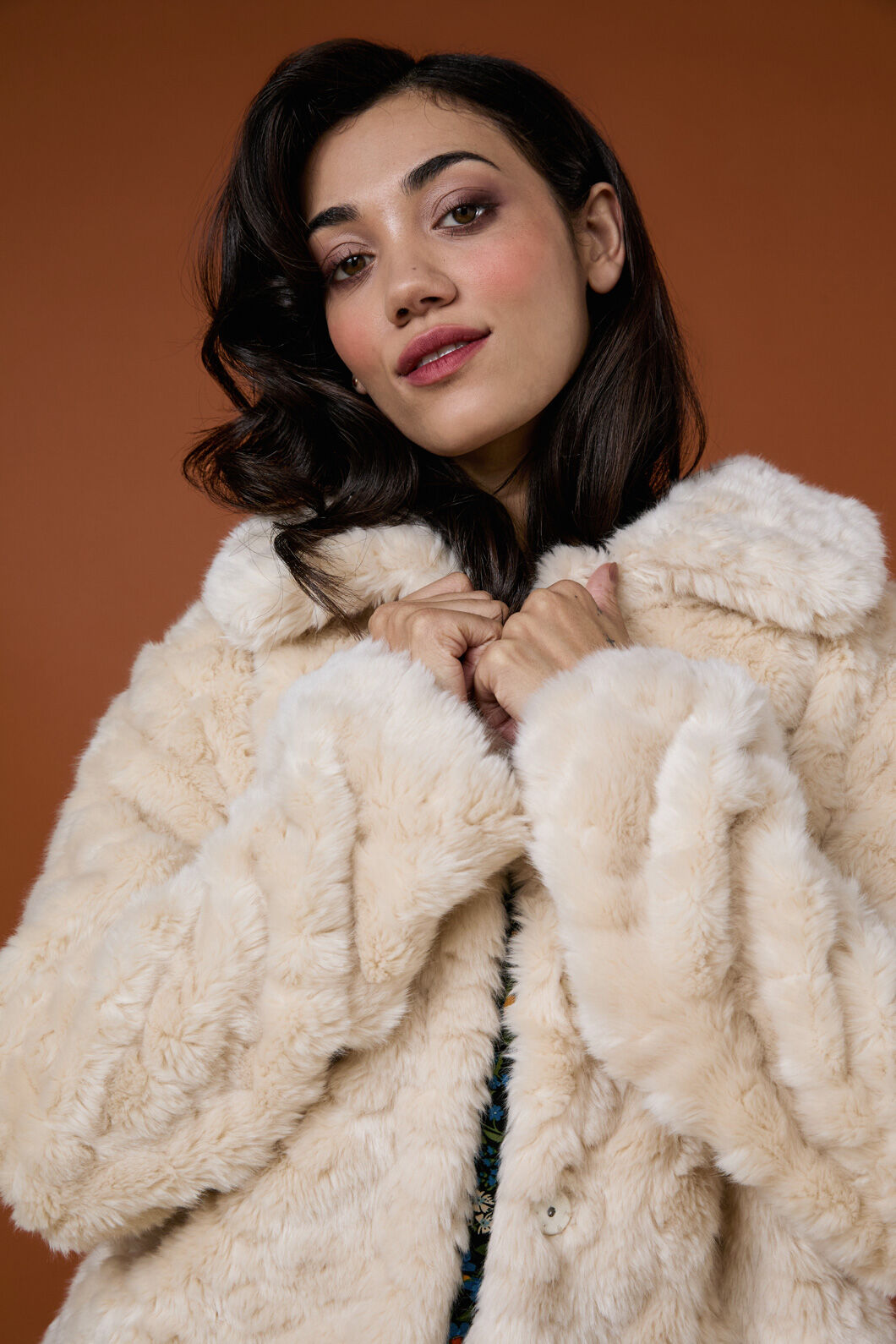 Princess Highway - Penelope Faux Fur Jacket - cream