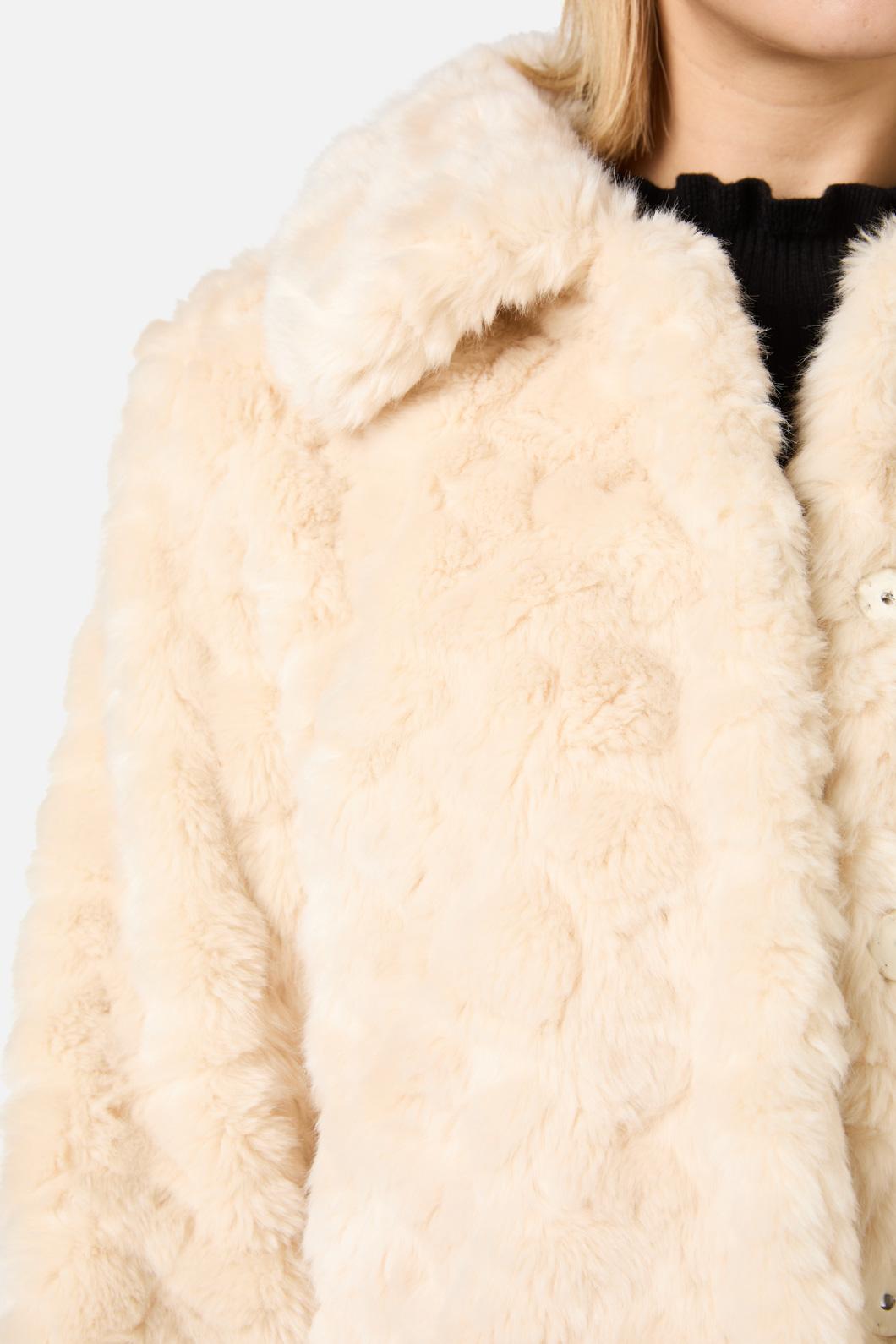 Princess Highway - Penelope Faux Fur Jacket - cream