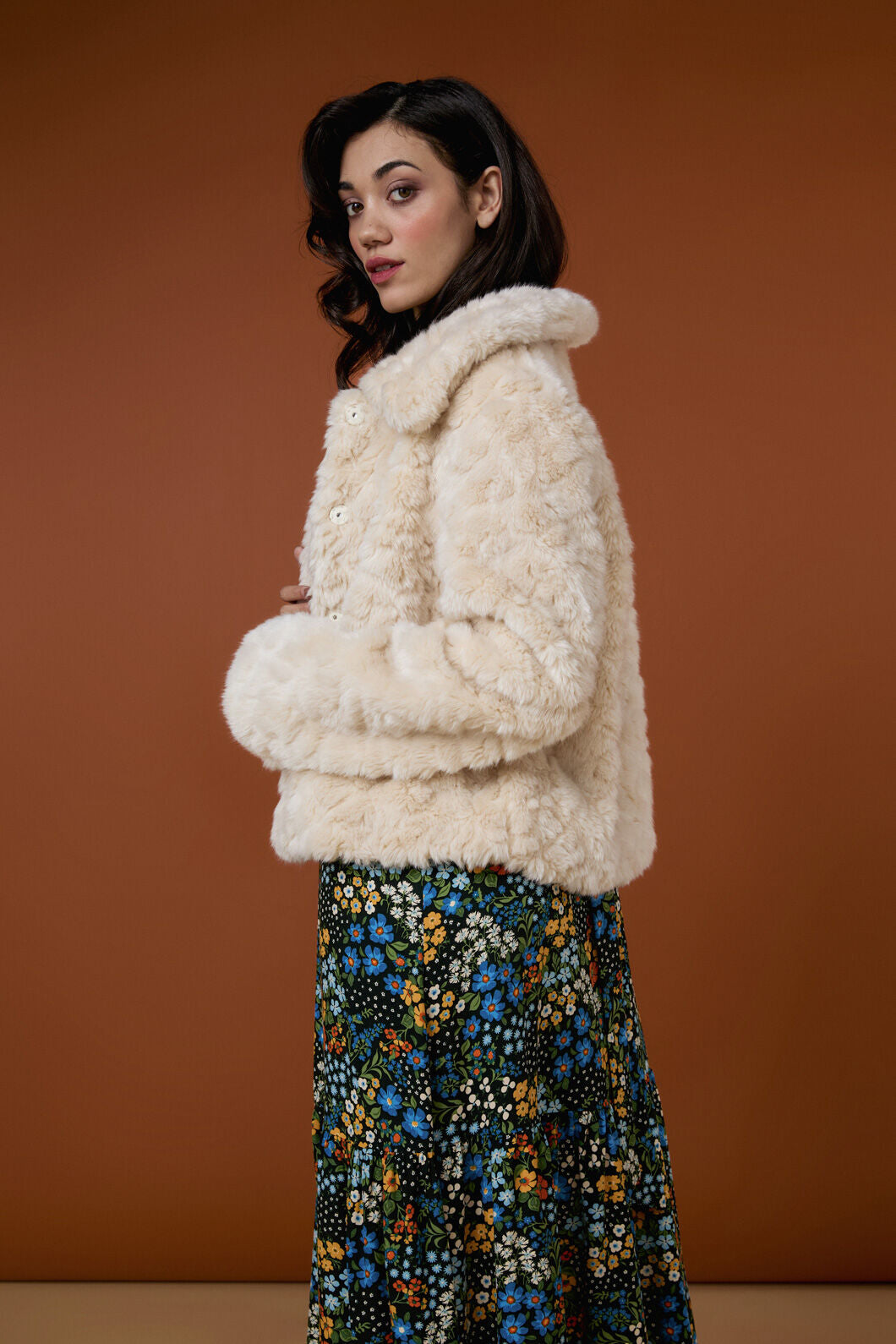 Princess Highway - Penelope Faux Fur Jacket - cream