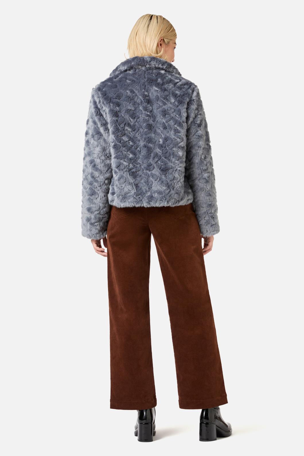 Princess Highway - Penelope Faux Fur Jacket - blue-grey