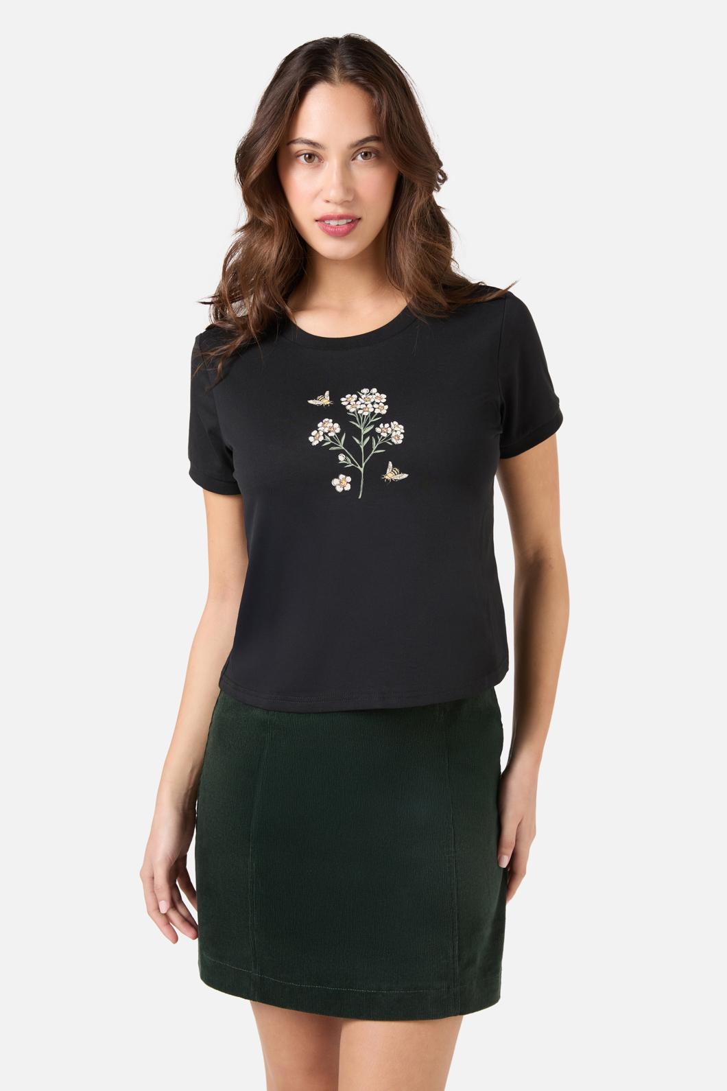 Princess Highway - Wax Flower Tee - black