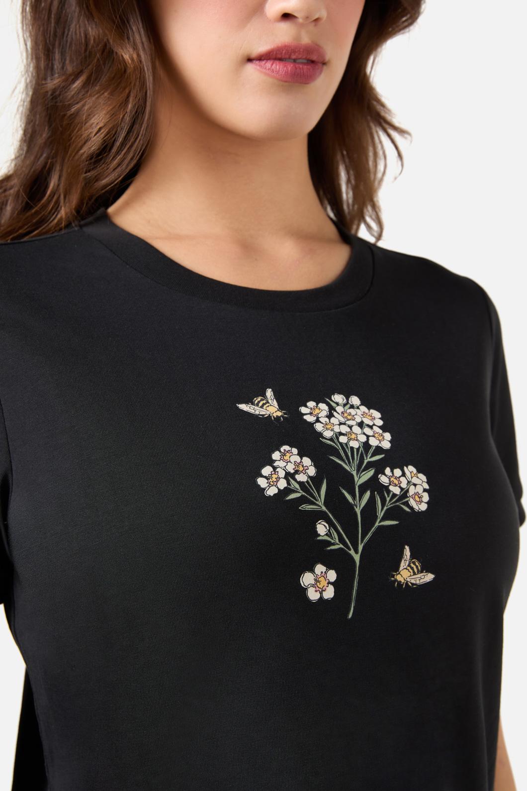 Princess Highway - Wax Flower Tee - black