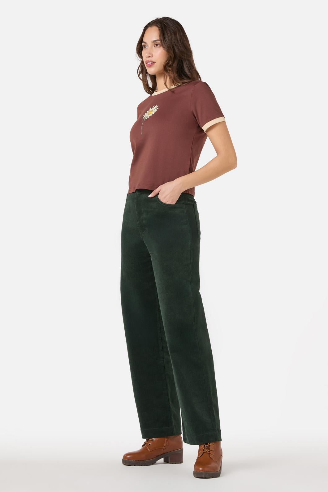 Princess Highway - Viva Flora Tee - chocolate