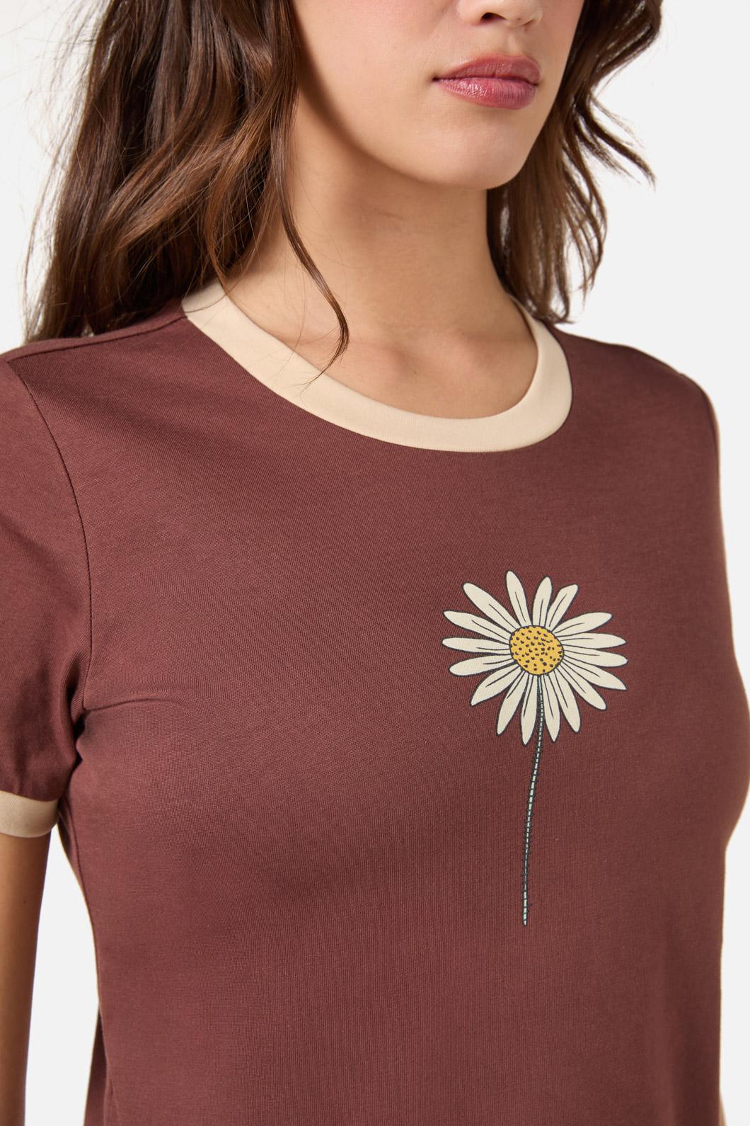 Princess Highway - Viva Flora Tee - chocolate