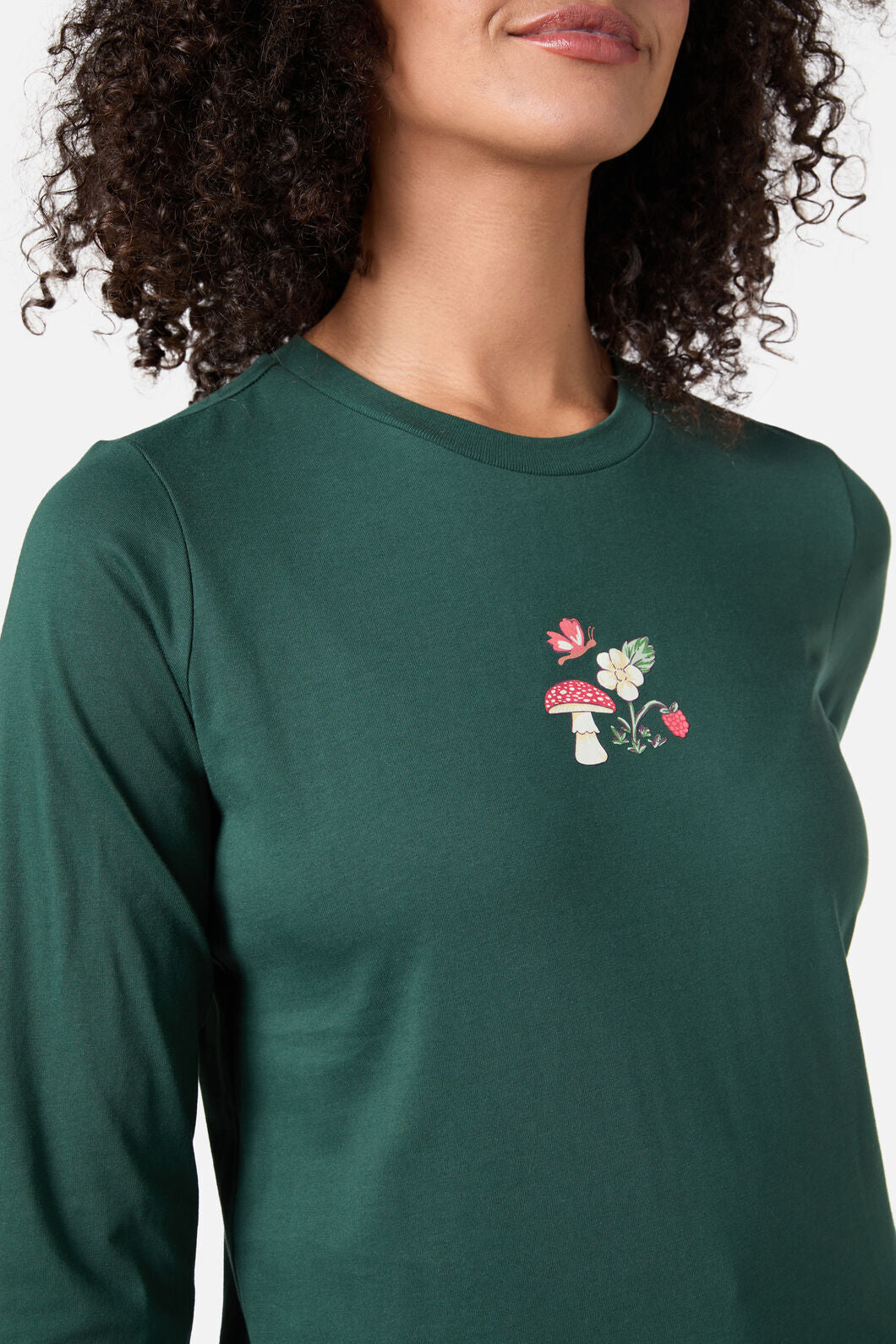 Princess Highway - Mushroom Long Sleeve Tee - green