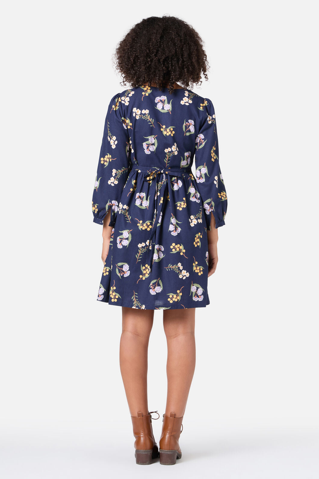 Princess Highway - Elsie Native LS Smock Dress - navy