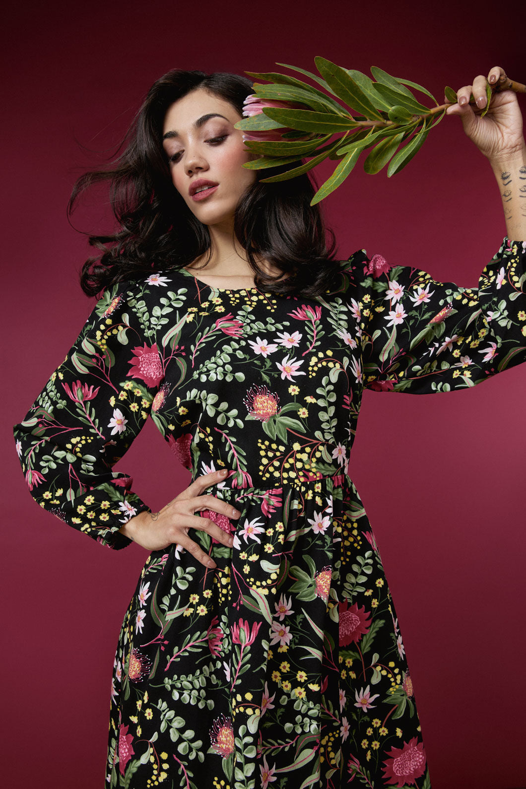 Princess Highway - Opal Native Smock Dress - black