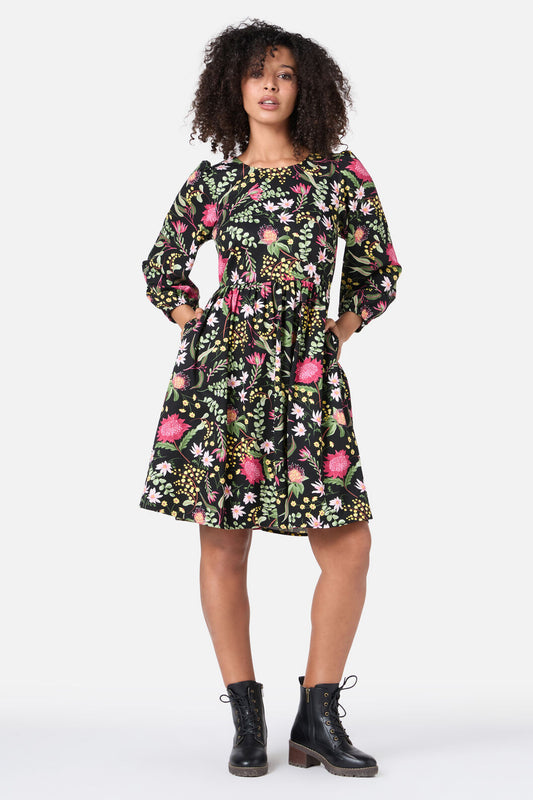 Princess Highway - Opal Native Smock Dress - black