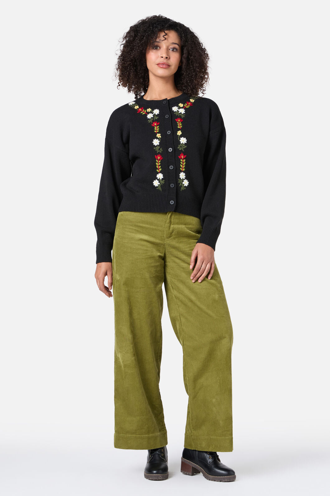 Princess Highway - Opal Embroidered Cardigan - black