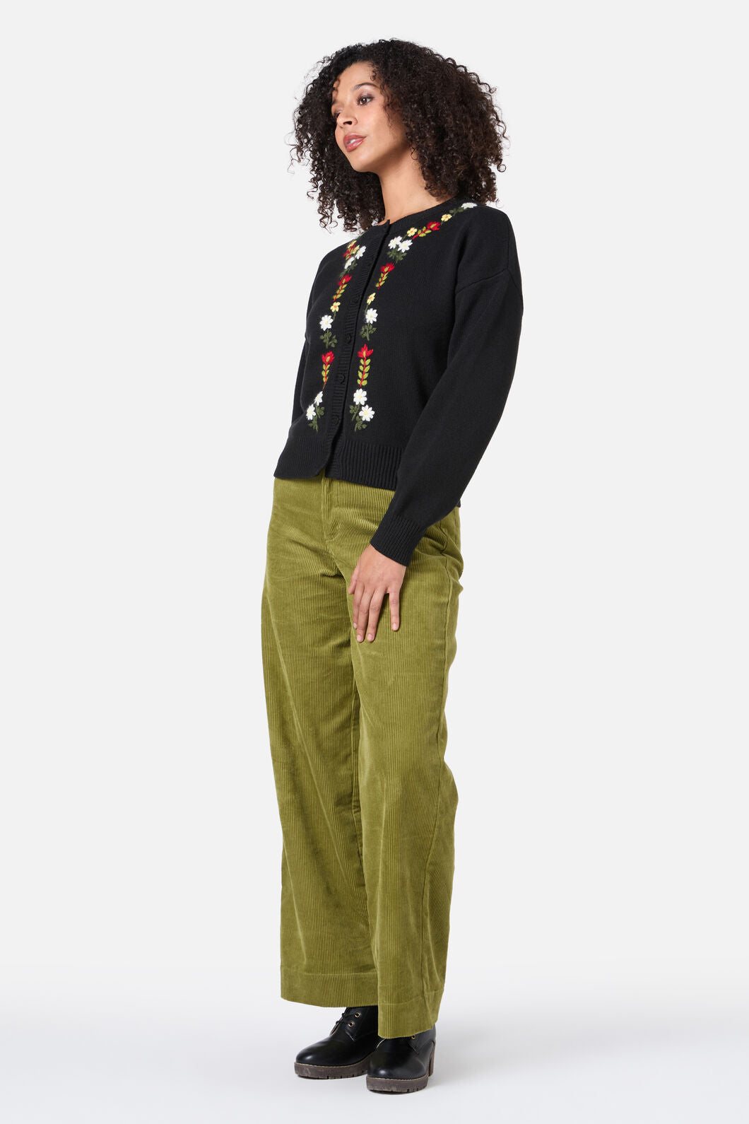 Princess Highway - Opal Embroidered Cardigan - black