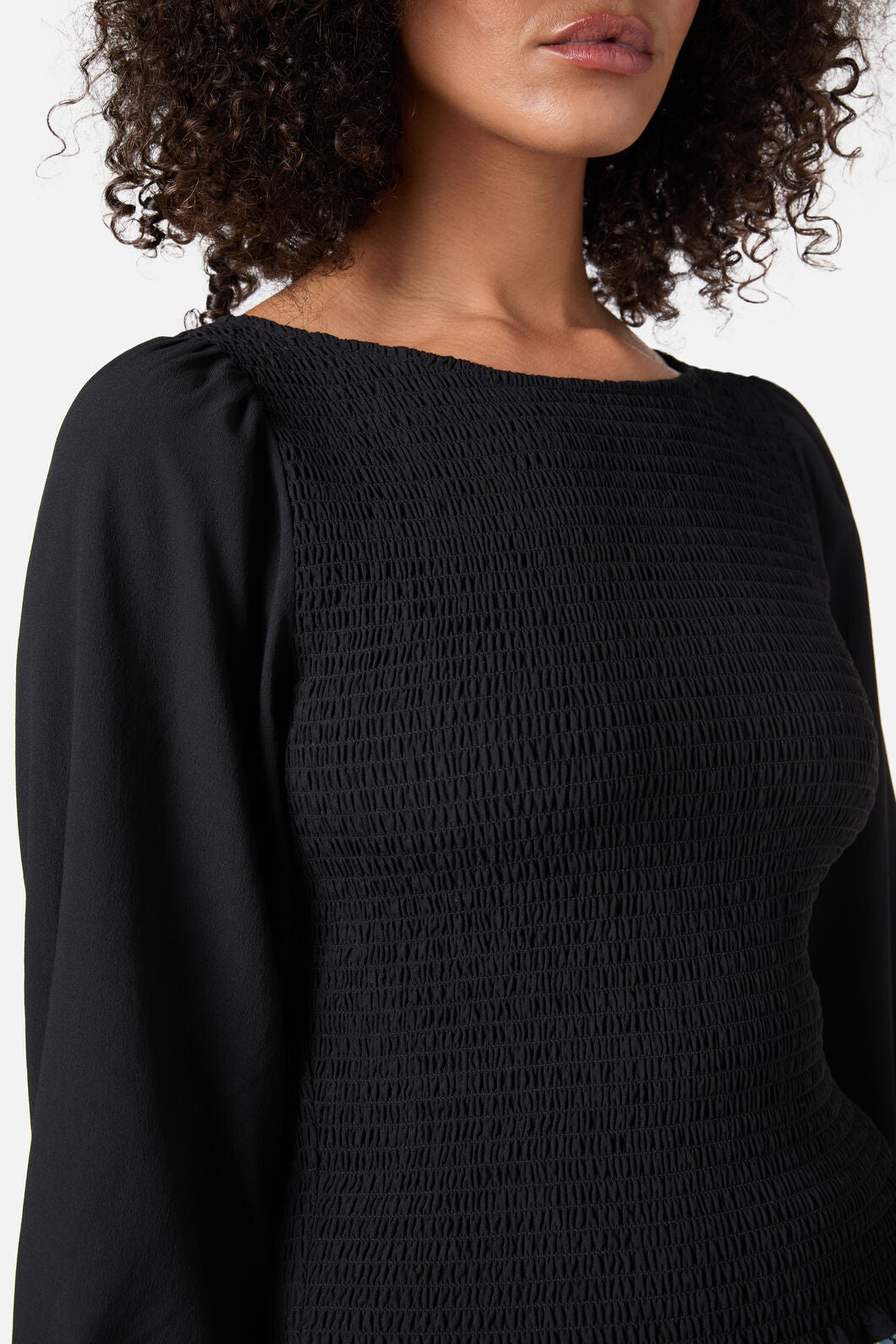 Princess Highway - Ebony Shirred Top - black