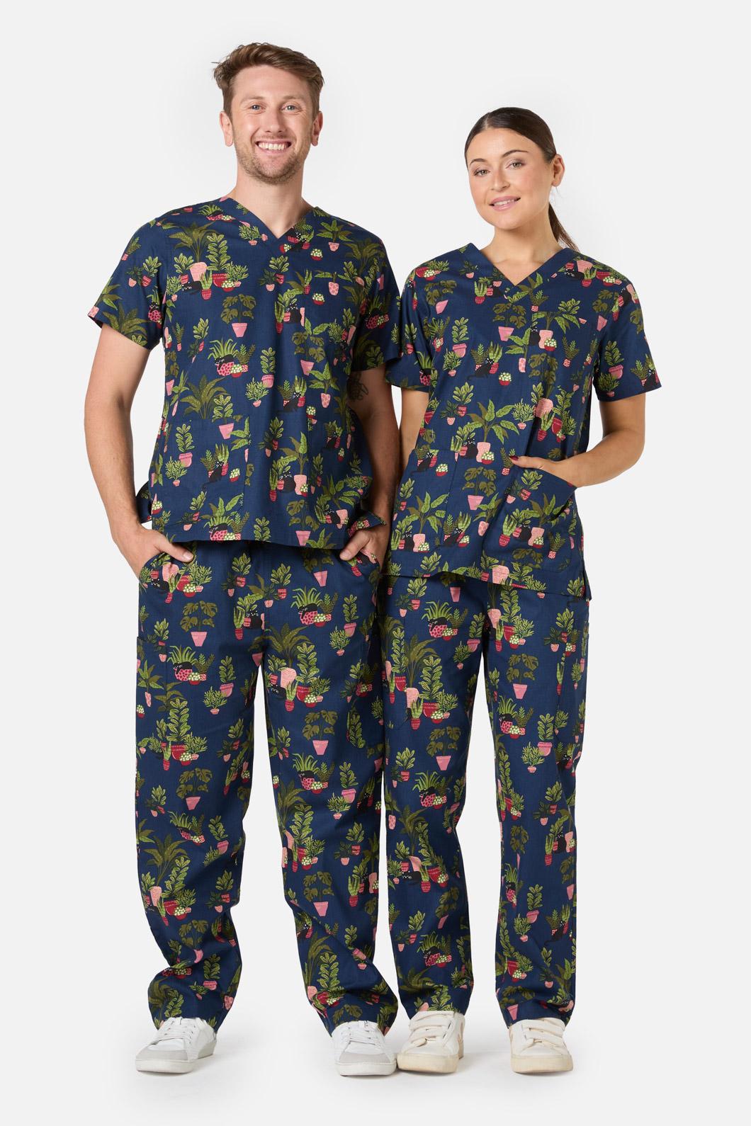 Love Scrubs - House Cat Scrub Set - navy