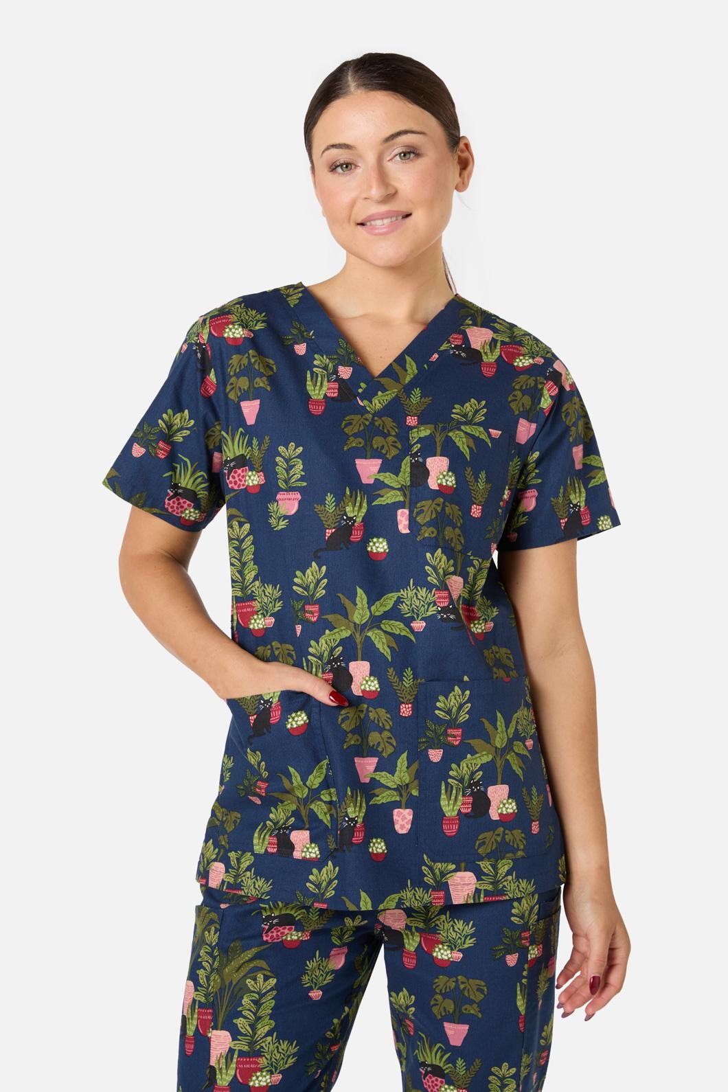 Love Scrubs - House Cat Scrub Set - navy