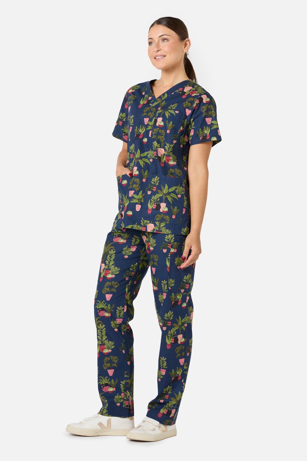 Love Scrubs - House Cat Scrub Set - navy