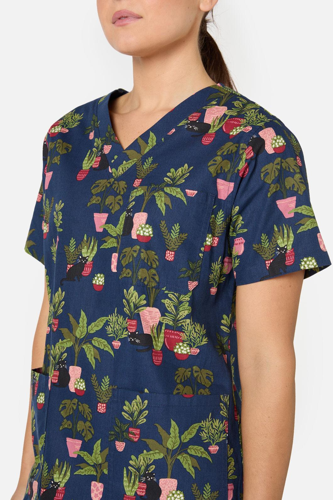 Love Scrubs - House Cat Scrub Set - navy