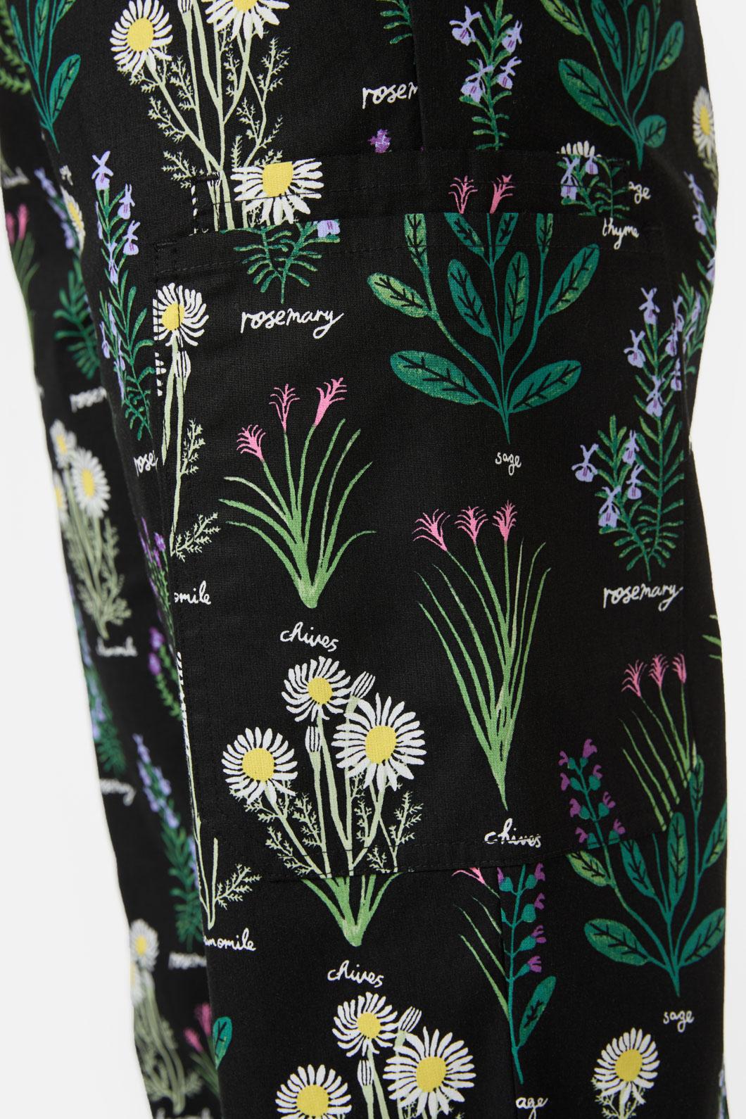 Love Scrubs - Herb Garden Scrub Set - black