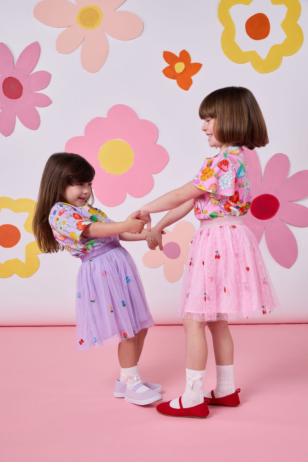 Princess Highway Kids - Pretty Emb Kids Mesh Skirt - lilac