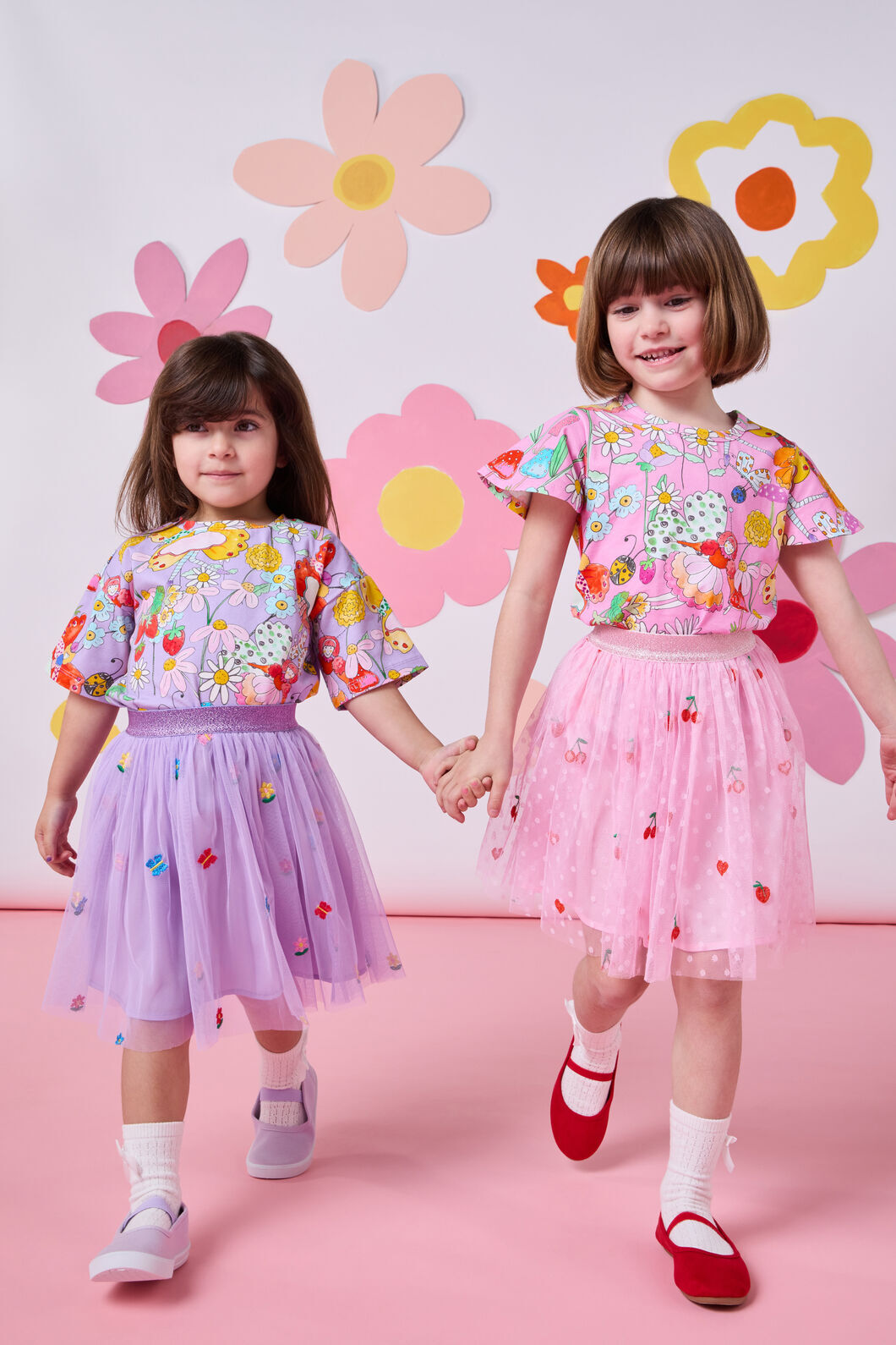 Princess Highway Kids - Cherry Emb Kids Skirt - pink