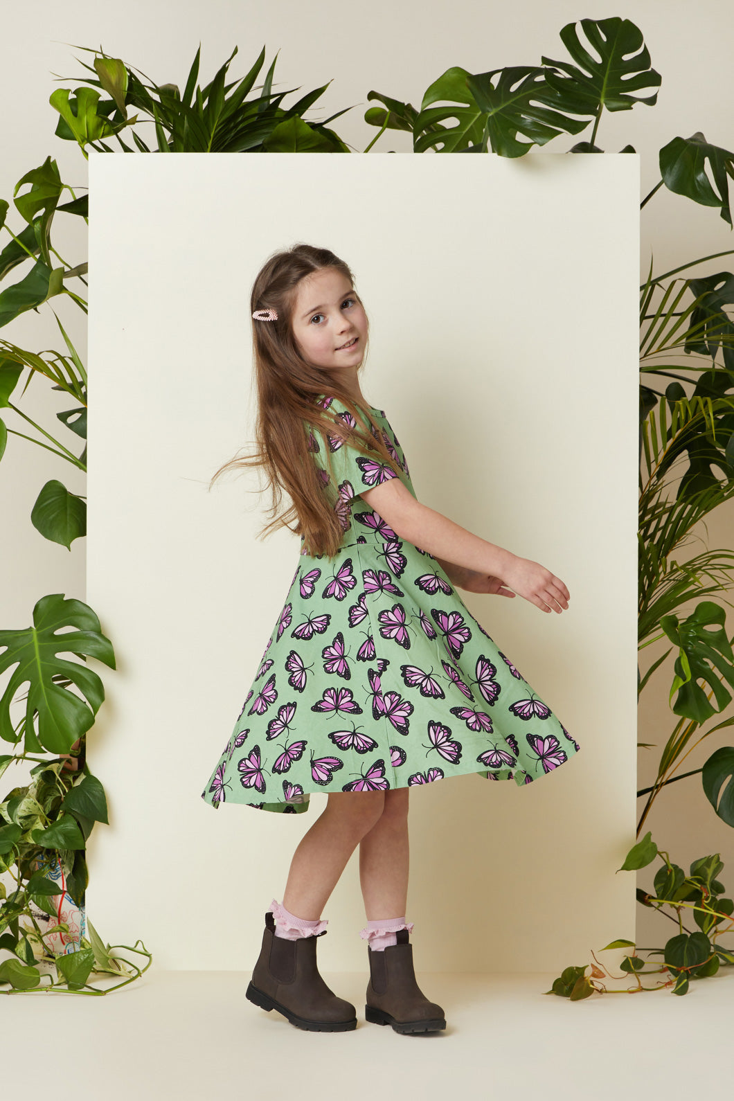 Princess Highway Kids - Flutter Kids Dress - green