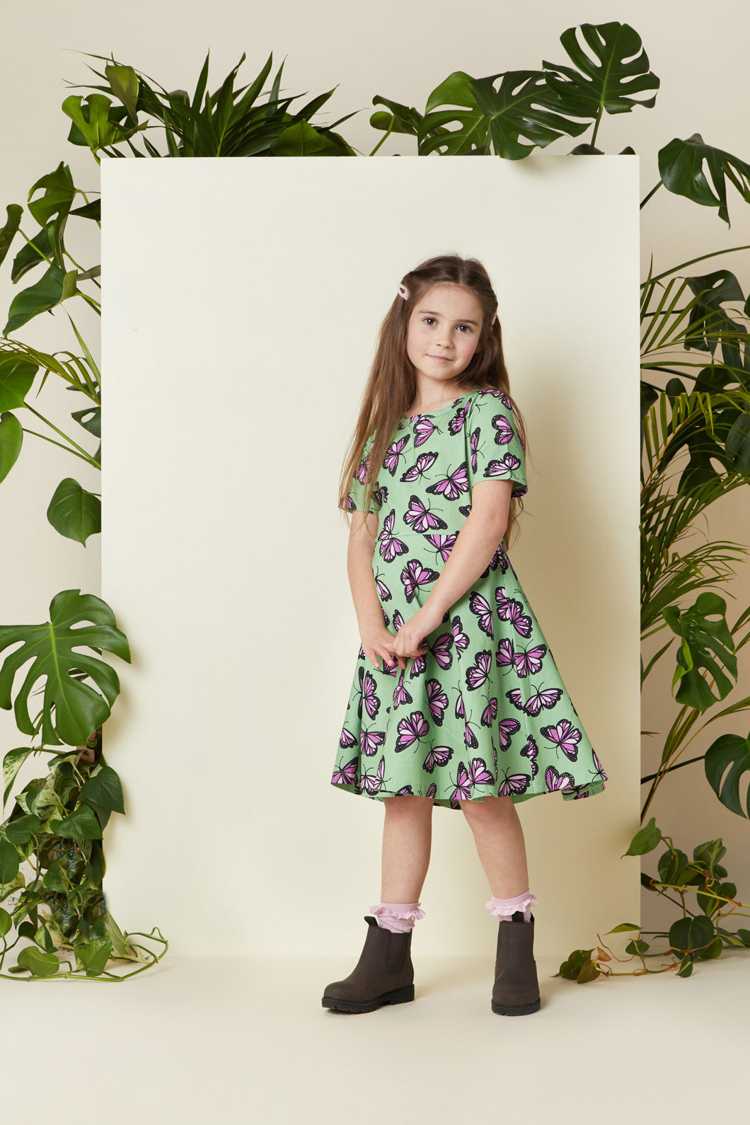 Princess Highway Kids - Flutter Kids Dress - green
