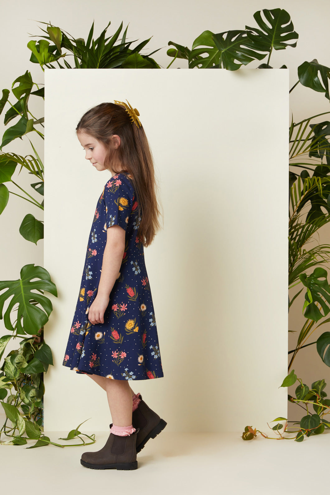 Princess Highway Kids - Mia Jersey Kids Dress - navy